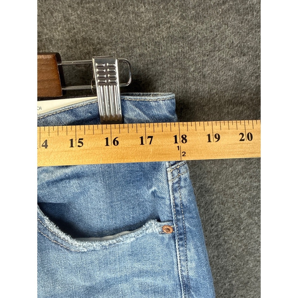 NWT American Eagle Baggy Wide Leg Jeans Women 12 Blue Super High Rise Flare Chic - Picture 8 of 16